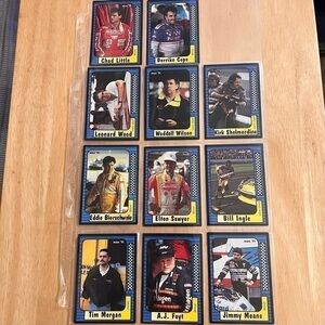 Vintage 1991 NASCAR Collectors Trading Cards.